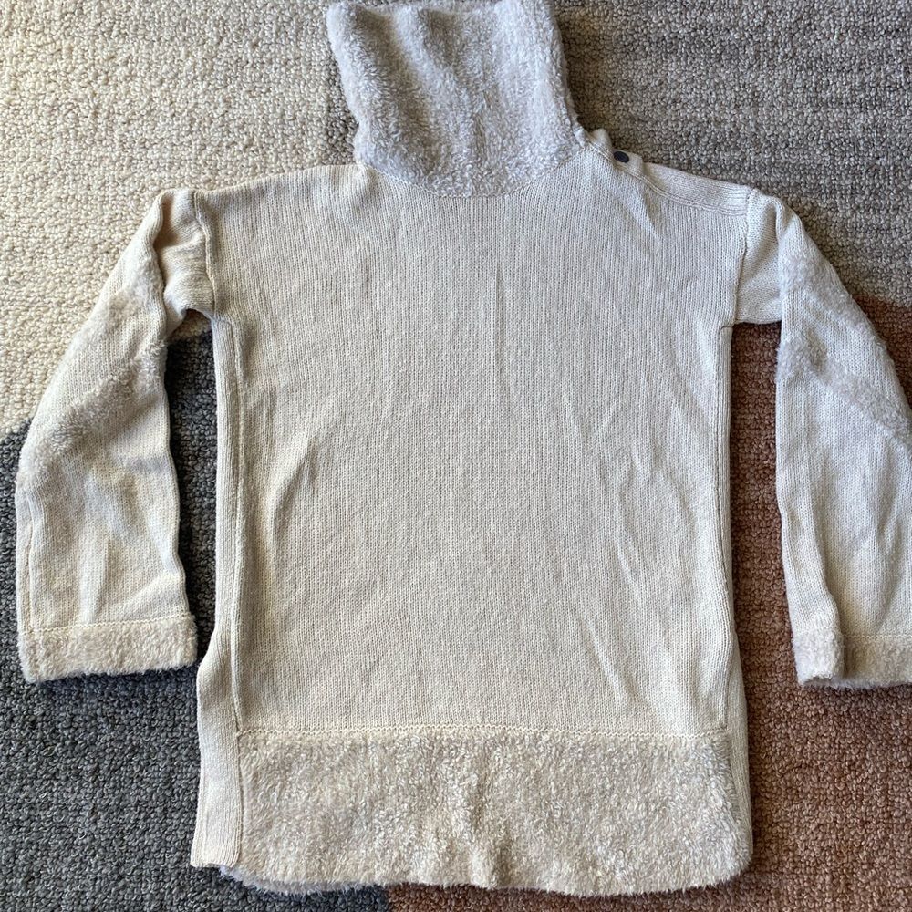 Smartwool XS Wool Blend Lodge Tunic Pullover Sweater Cream - Picture 4 of 8